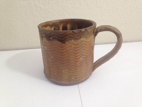 Studio art pottery coffee mug - art,
