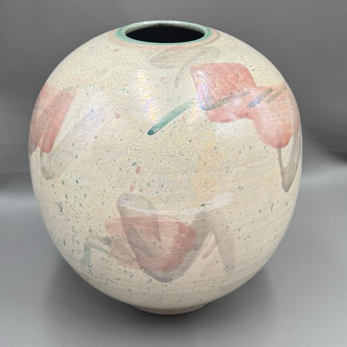 Studio pottery raku vase - studio,