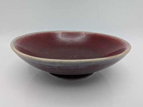 Signed studio pottery - pottery, oxblood