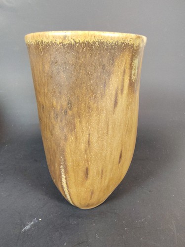 Signed studio pottery vase cup - studio,